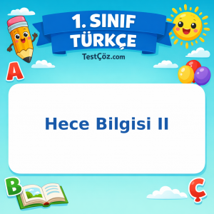 1. Sınıf Hece Bilgisi Testi II Görseli