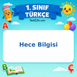 1. Sınıf Türkçe Hece Bilgisi Testi Görseli