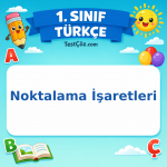 1. Sınıf Türkçe Noktalama İşaretleri Görseli