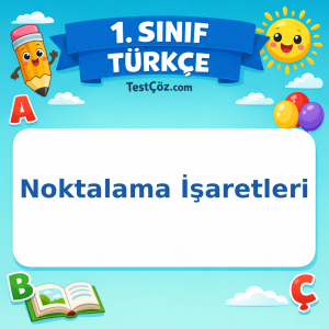 1. Sınıf Türkçe Noktalama İşaretleri Görseli