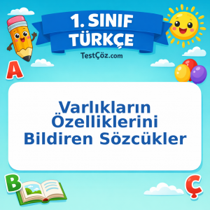 1. Sınıf Türkçe Varlıkların Özelliklerini Bildiren Sözcükler Görseli