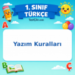 1. Sınıf Türkçe Yazım Kuralları Görseli