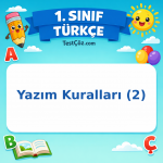 1. Sınıf Türkçe Yazım Kuralları (2) Görseli