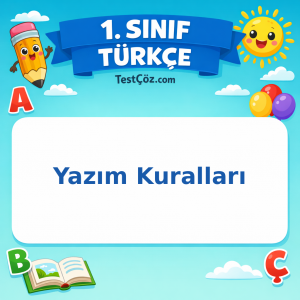 1. Sınıf Türkçe Yazım Kuralları Görseli