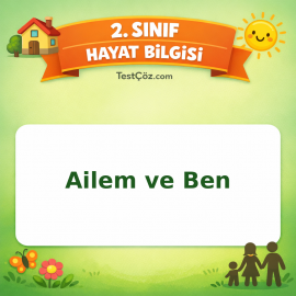 2. Sınıf Hayat Bilgisi Ailem ve Ben Testi Görseli