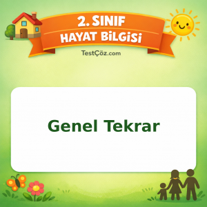 2. Sınıf Hayat Bilgisi Genel Tekrar Testi Görseli