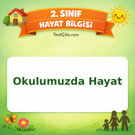 2. Sınıf Hayat Bilgisi Okulumuzda Hayat Testi Görseli