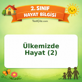 2. Sınıf Hayat Bilgisi Ülkemizde Hayat (2) Testi Görseli