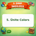 2. Sınıf İngilizce 5. Ünite Colors Testi Görseli