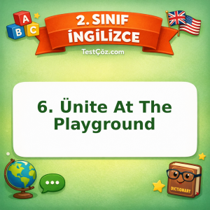2. Sınıf İngilizce 6. Ünite At The Playground Testi Görseli