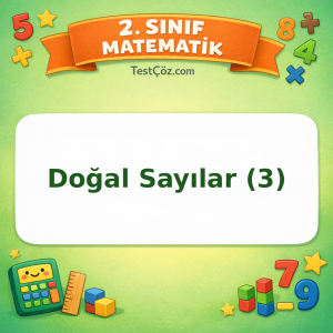 2. Sınıf Matematik Doğal Sayılar (3) Testi Görseli