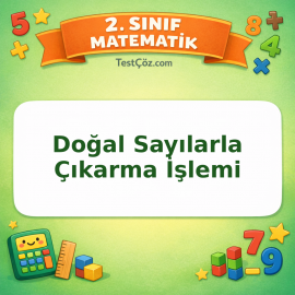 2. Sınıf Matematik Doğal Sayılarla Çıkarma İşlemi Testi Görseli