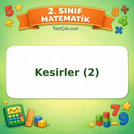 2. Sınıf Matematik Kesirler (2) Testi Görseli