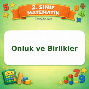 2. Sınıf Matematik Onluk ve Birlikler Testi Görseli
