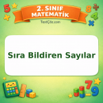 2. Sınıf Matematik Sıra Bildiren Sayılar Testi Görseli