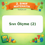 2. Sınıf Matematik Sıvı Ölçme (2) Testi Görseli