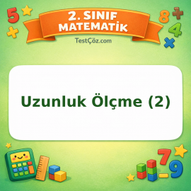 2. Sınıf Matematik Uzunluk Ölçme (2) Testi Görseli