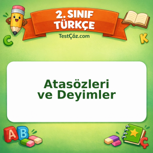 2. Sınıf Türkçe Atasözleri ve Deyimler Testi Görseli
