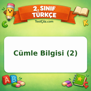 2. Sınıf Türkçe Cümle Bilgisi (2) Testi Görseli