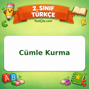 2. Sınıf Türkçe Cümle Kurma Testi Görseli