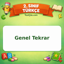 2. Sınıf Türkçe Genel Tekrar Testi Görseli