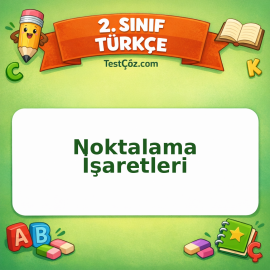 2. Sınıf Türkçe Noktalama İşaretleri Testi Görseli