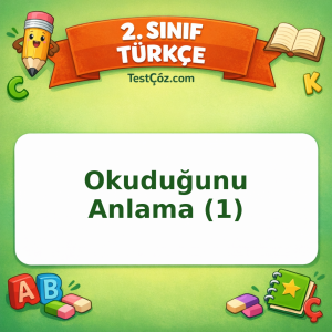 2. Sınıf Türkçe Okuduğunu Anlama (1) Testi Görseli