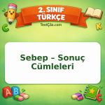 2. Sınıf Türkçe Sebep – Sonuç Cümleleri Testi Görseli