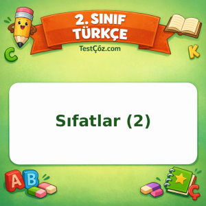 2. Sınıf Türkçe Sıfatlar (2) Testi Görseli