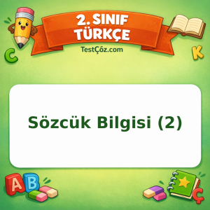 2. Sınıf Türkçe Sözcük Bilgisi (2) Testi Görseli