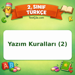 2. Sınıf Türkçe Yazım Kuralları (2) Testi Görseli
