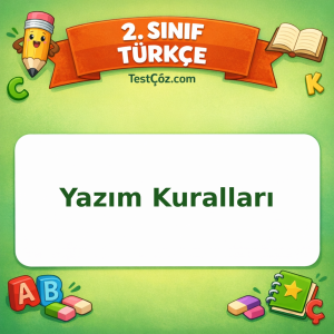 2. Sınıf Türkçe Yazım Kuralları Testi Görseli