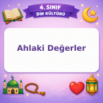 4. Sınıf Din Kültürü Ahlaki Değerler Testi Görseli
