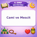 4. Sınıf Din Kültürü Cami ve Mescit Testi Görseli