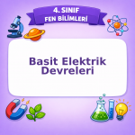 4. Sınıf Fen Bilimleri Basit Elektrik Devreleri Görseli