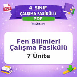 4. Sınıf Fen Bilimleri Çalışma Fasikülü PDF İndir