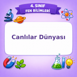 4. Sınıf Fen Bilimleri Canlılar Dünyası Testi Görseli