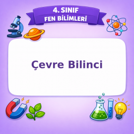 4. Sınıf Fen Bilimleri Çevre Bilinci Testi Görseli