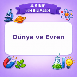 4. Sınıf Fen Bilimleri Dünya ve Evren Testi Görseli