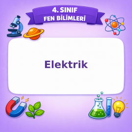 4. Sınıf Fen Bilimleri Elektrik Testi Görseli