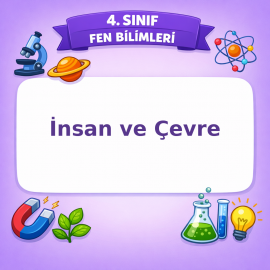 4. Sınıf Fen Bilimleri İnsan ve Çevre Görseli