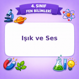 4. Sınıf Fen Bilimleri Işık ve Ses Testi Görseli