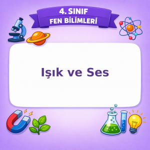 4. Sınıf Fen Bilimleri Işık ve Ses Testi