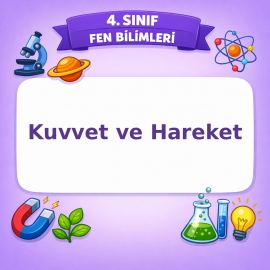 4. Sınıf Fen Bilimleri Kuvvet ve Hareket Testi Görseli