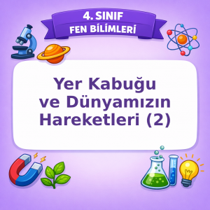 4. Sınıf Fen Bilimleri Yer Kabuğu ve Dünyamızın Hareketleri (2) Görseli