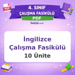 4. Sınıf İngilizce Çalışma Fasikülü PDF İndir