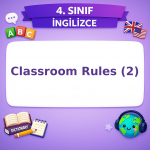 4. Sınıf İngilizce 1. Ünite Classroom Rules (2) Görseli