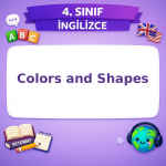 4. Sınıf İngilizce Colors and Shapes Testi Görseli