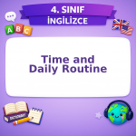 4. Sınıf İngilizce Time and Daily Routine Testi Görseli