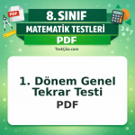 8. Sınıf Matematik 1. Dönem Genel Tekrar Testi PDF